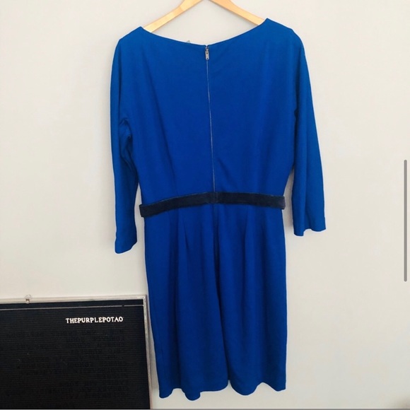 Anthropologie Girls from Savoy Blue & Black A-Line Dress Size M - Picture 6 of 8